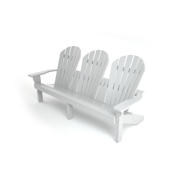 Frog Furnishings White Grand Isle Adirondack Bench PB ADGISWHI - main